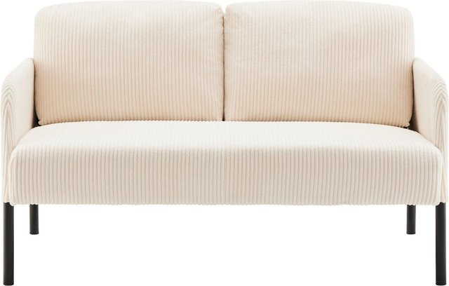 Based 2-Sitzer-Sofa Miami modern gepolstert in Beige/Schwarz B/T/H: 120 x 73,5 x 73,5 cm - Bild 1