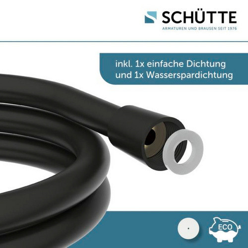 Schütte Brauseschlauch aus Kunststoff in Schwarz mit 150 cm Länge und 1/2 Zoll Anschluss - Bild 4