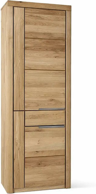 Hochschrank Solido aus massiver Wildeiche in Braun, modern und geölt - Bild 1