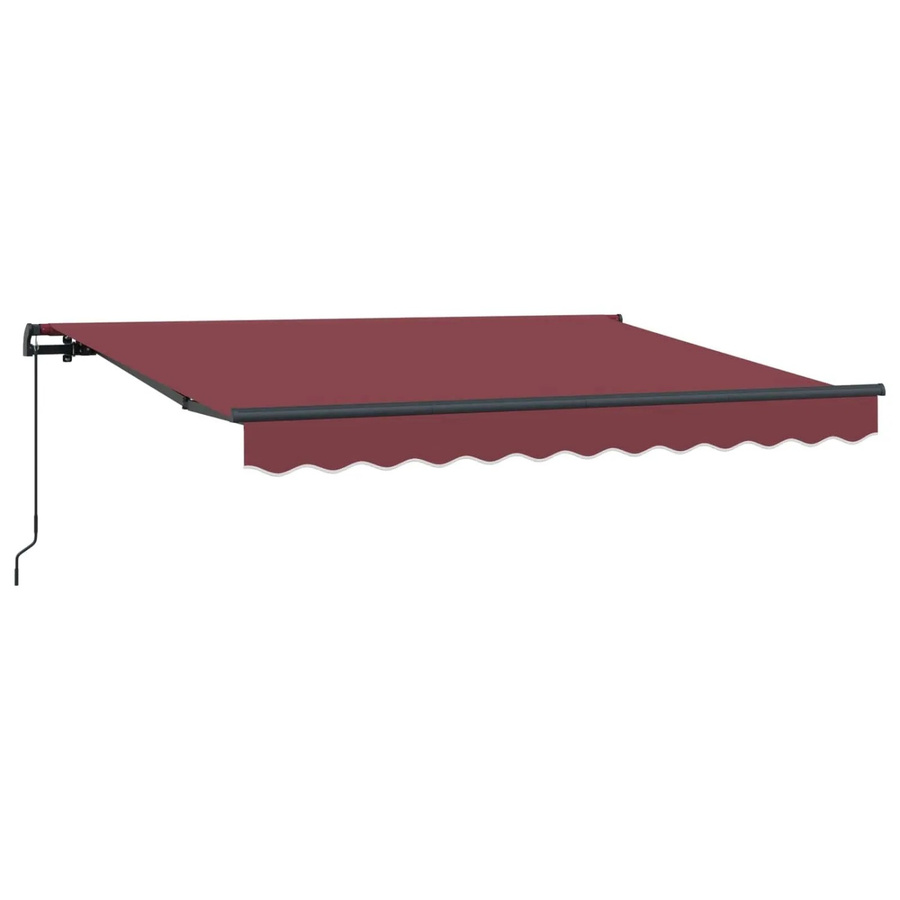 vidaXL Einziehbare Markise aus Aluminium und Polyester in Bordeauxrot, B: 250 cm, T: 200 cm - Bild 2