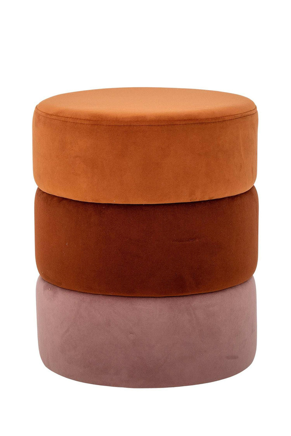 Bloomingville Pouf Bilbao aus Polyester in Orange - Bild 1