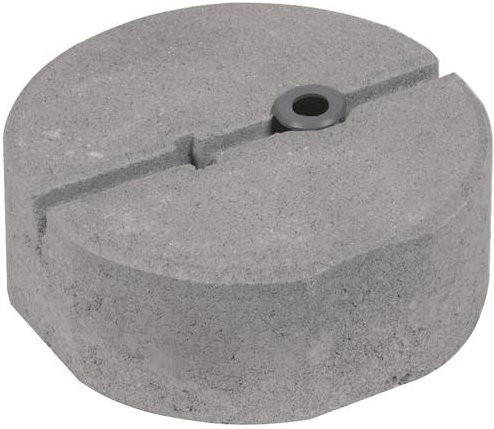 DEHN Betonsockel in Grau, Gewicht: 8,5 kg, Durchmesser: 24 cm, M16 - Bild 1
