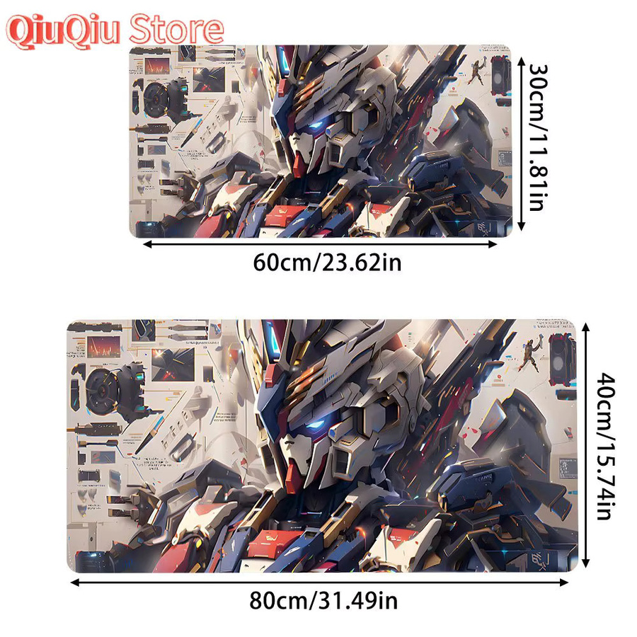 Bandai Gundam Blueprint Style Gaming-Mauspad, wasserdichte und rutschfeste Schreibtischunterlage, Multicolour - Bild 3