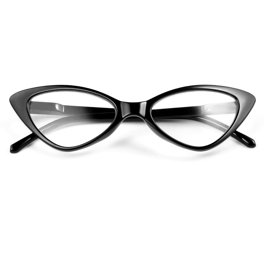 VOPHA Lesebrille Cat Eye, Vollrand, Kunststoff, Unisex, transparent, black - Bild 3