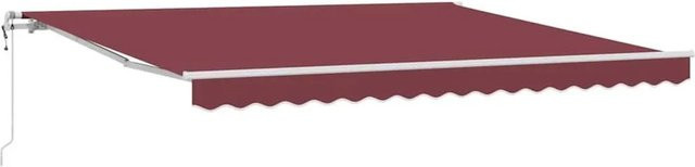 vidaXL Automatische Markise mit Motor in Burgunderrot aus Aluminium und Polyester, B/T: 400 x 300 cm - Bild 1