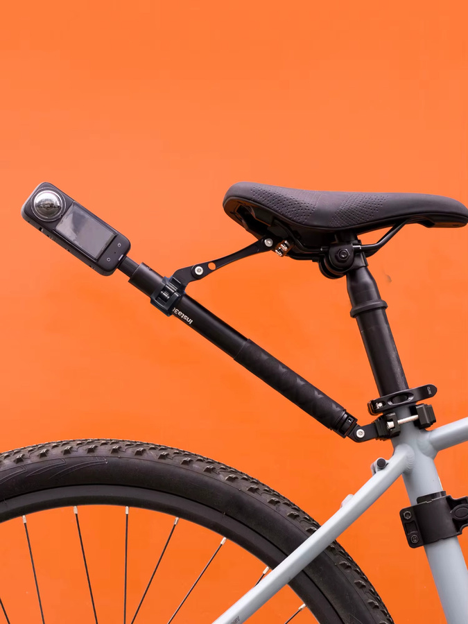 Camsteer Premium Fahrrad-Sitzhalterung in Schwarz für Dritte-Personen-Ansicht, kompatibel mit GoPro Max2 Hero 13 12, Insta360 X6 X5 X4, Ace Pro2 und DJI Osmo360 Kameras - Bild 4