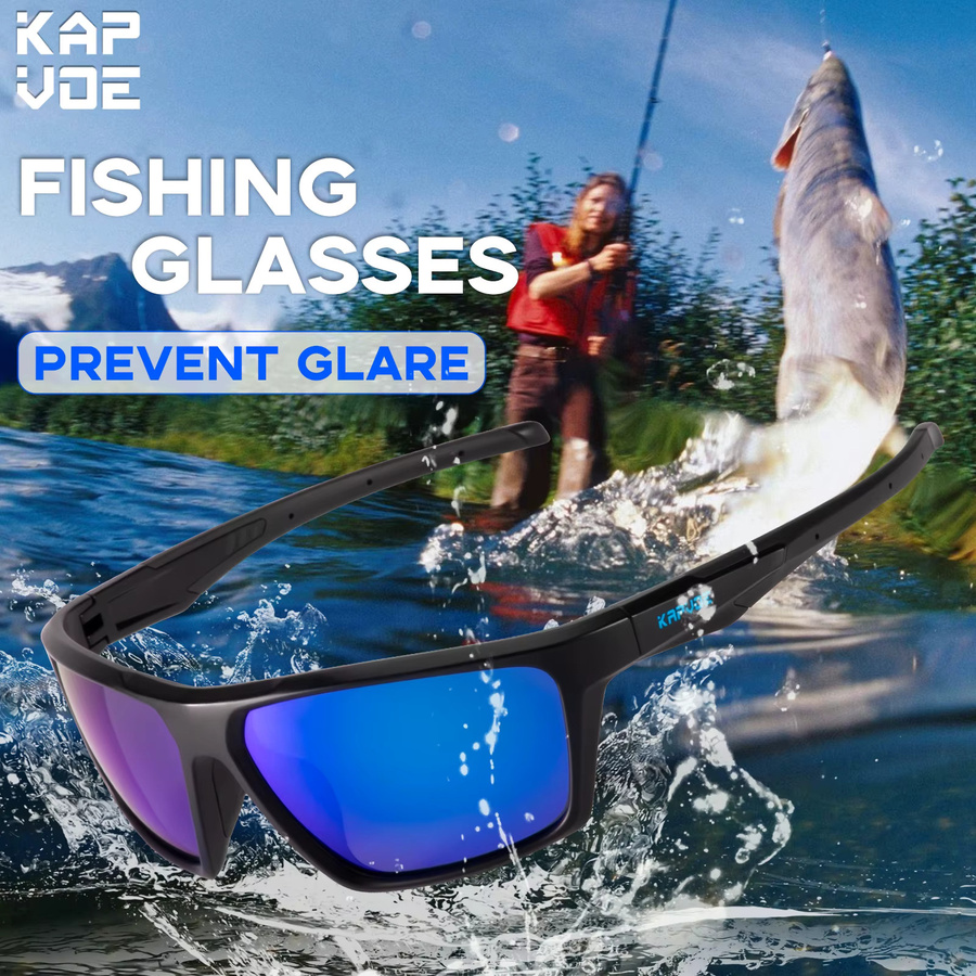 KAPVOE Sonnenbrille, polarisiert, Vollrand, Kunststoff, black - Bild 2