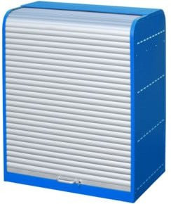 Bauer Südlohn Gefahrstoff-Rollladenschrank RSG-3 aus Stahl in Blau, B/T/H: 87,0 x 129,4 x 161,0 cm - Bild 1