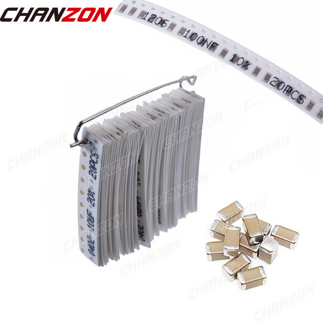 CHANZON MLCC SMD-Kondensator-Set Dickschicht-Chip-Kondensatoren in den Bauformen 0402 0603 0805 1206, braun, 240-1000 Stück - Bild 1