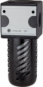 Riegler Aktivkohlefilter multifix PC-Behälter mit Schutzkorb in Schwarz, BG 3, G 1/2 - Bild 1