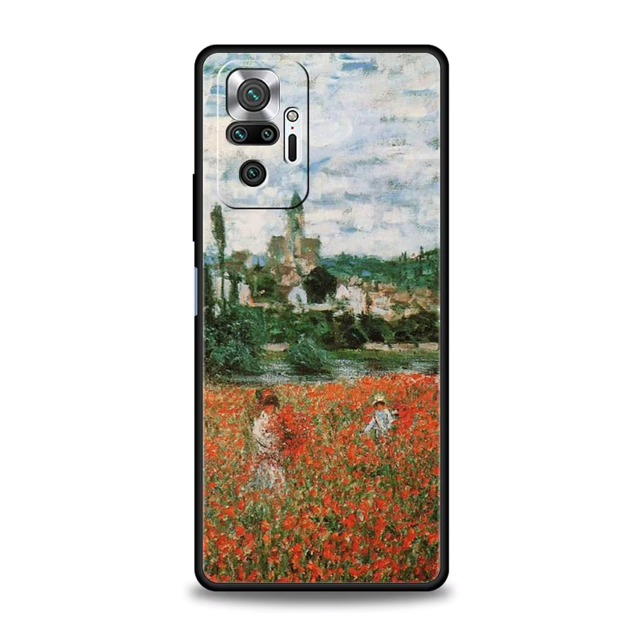 Handyhülle im Claude Monet Impressionismus Design für Xiaomi Redmi Note 14 13 12 11 10 Pro Plus 4G 14C 13C 12C 10C in Schwarz - Bild 2