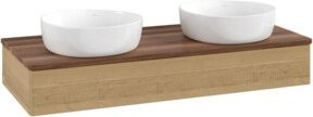 V&B Waschtischunterschrank Antao mit LED-Beleuchtung, Farbe Honey Oak, B/T/H: 120 x 50 x 19 cm - Bild 1
