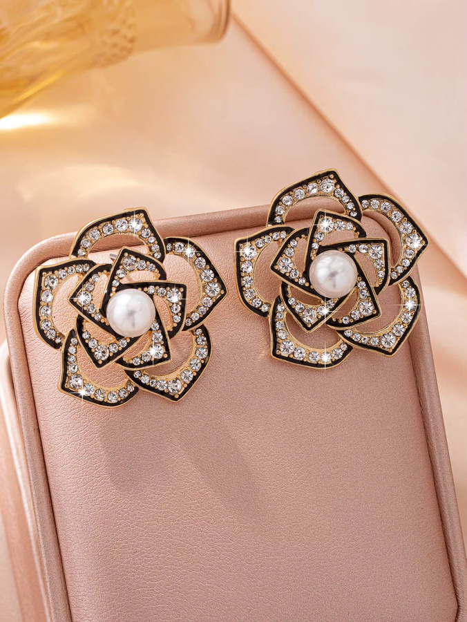 Ohrringe Diamant, Perle - Bild 2