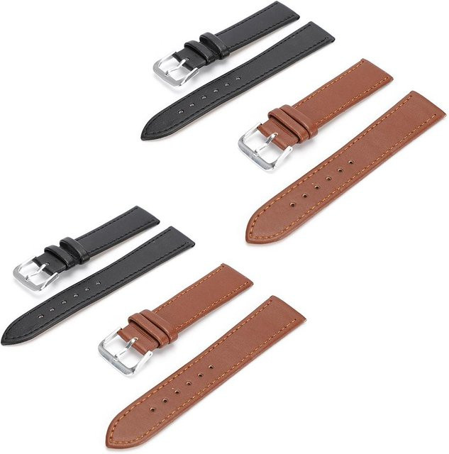 Uhrenarmband PU Leder, grau, Herren - Bild 1