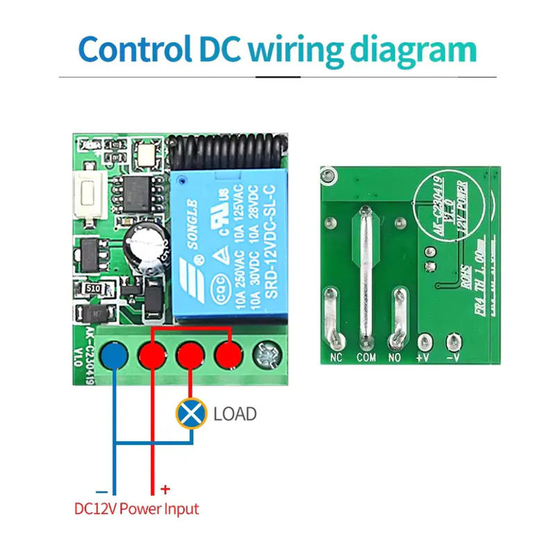 Szaoju Universal Gate Fernbedienung Schalter DC 12V RF 433 MHz mit Learning Code Relais Empfänger DIY Mini-Modul für Garagentore und LED-Beleuchtung - Bild 5