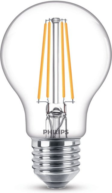 Philips LED-Leuchtmittel E27 A60 Warmweiß Klarglas 2er-Packung - Bild 1