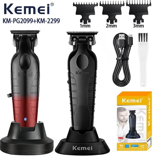 Kemei Elektrische Haarschneidemaschine KM-2299D, Schwarz, Unisex - Bild 1