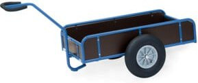 Fetra Handwagen mit Kasten 4109L in Blau mit Luft-Bereifung und 400kg Tragkraft - Bild 1