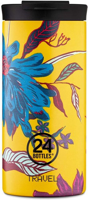 24Bottles Travel Tumbler Floral Aster Gelb 600ml - Bild 1