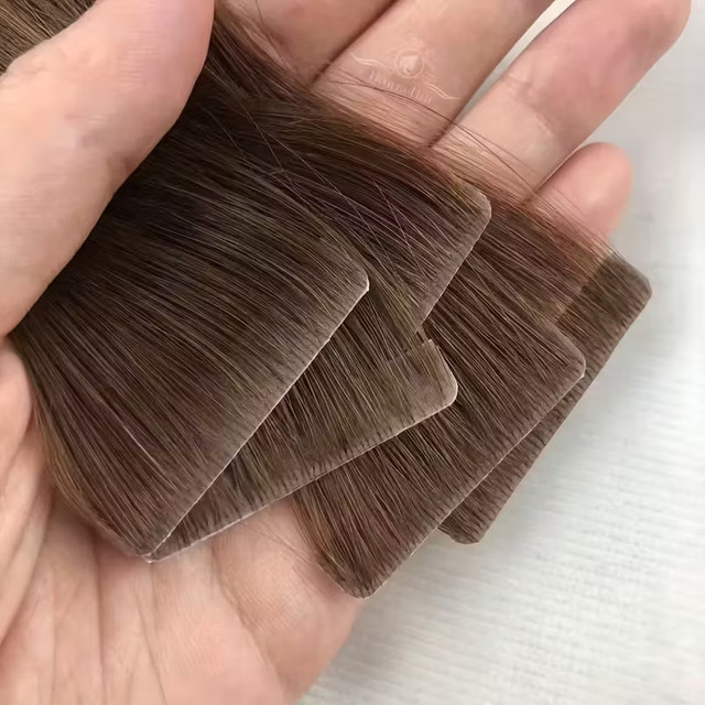 VADES Tape-In-Haarverlängerungen, 10 Stück, Remy-Echthaar, glatt, Damen - Bild 1