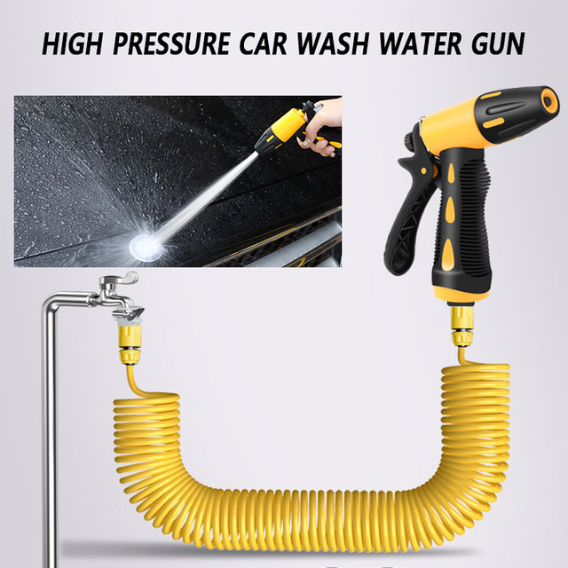 Hochdruck-Wasserpistole für die Autowaschanlage und den Garten in Gelb - Bild 1