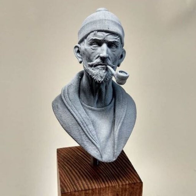 CLEAN SPACE Seemann alter Mann, 1/9 Resin-Soldatenmodell Halbfigur, Bausatz - Bild 1