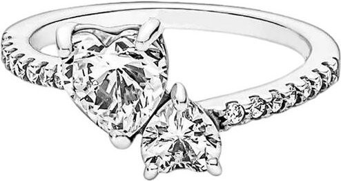 Ring 925 Silber, Gold, Zirkonia, Damen, Krone Herz - Bild 1