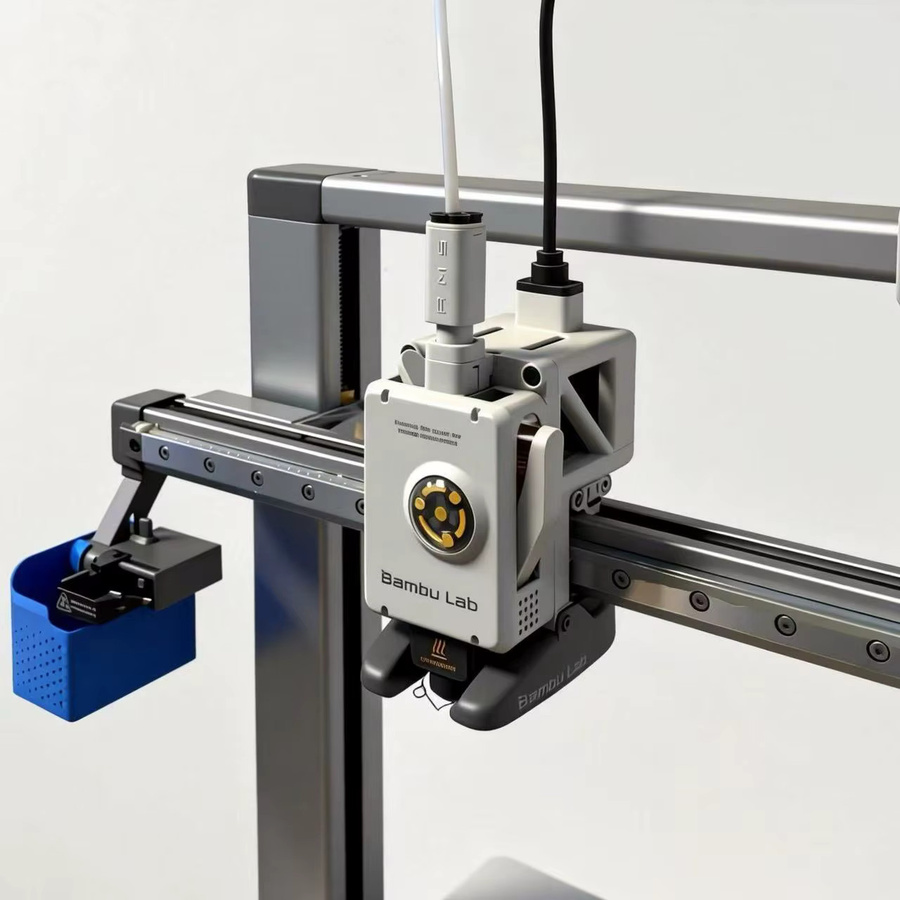 Bambu Lab AMS Lite Filament-Hub mit Fünf-Wege-Komponenten-Schalter für FDM-Drucker, Farbe: Weiß, passend für Bambu Lab A1 und A1 Mini - Bild 2