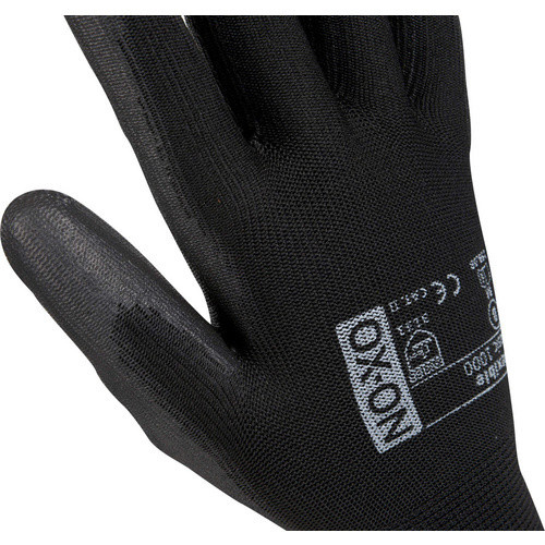 OX-ON Handschuh Flexible Basic 1000 in Schwarz mit PU-Beschichtung und EN 388 Zertifizierung - Bild 2