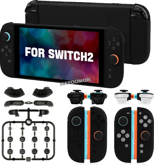 Pogopirate Ersatz-Reparaturset für Nintendo Switch NS2 Zubehör: Kompletter Tastensatz ABXY L R ZL ZR Trigger in Blau - Bild 1