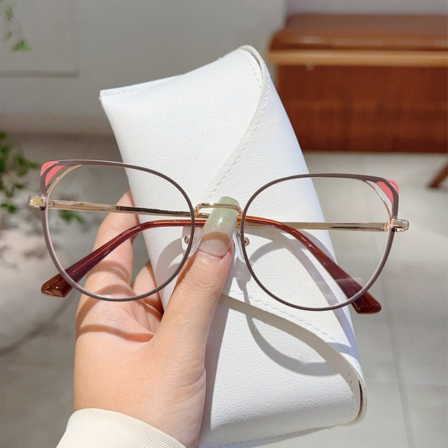 Kampt Cat Eye Korrektionsbrille, Halbrand, Damen, Blaulichtfilter - Bild 1
