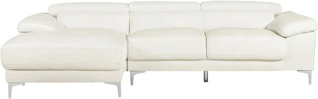 Vente-unique Sofa Solange in Weiß, modernes L-Shape Ecksofa ohne Schlaffunktion, Breite: 265 cm - Bild 1