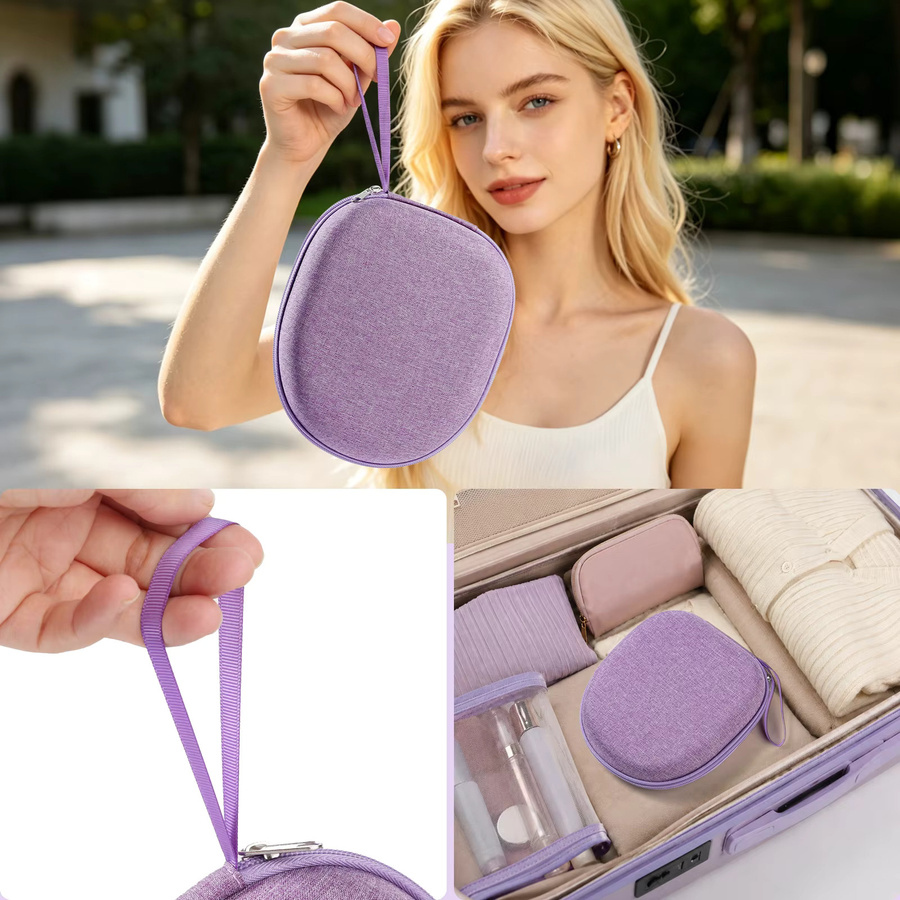 BERIBES Reise-Tragetasche als Kopfhörer-Etui für JBL Tune 720BT, 510BT, 770NC, Soundcore Anker Q20i, Q30, Q20 und Sony WH-CH520 in Blau oder Lila - Bild 3