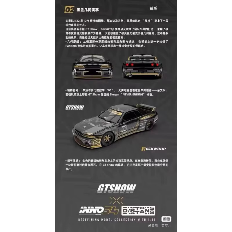 INNO MODELS 2026 GT SHOW VIP Limited Edition GTR R32, 1:64, ab 14 Jahre - Bild 3