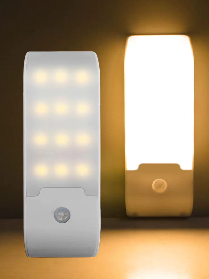 GGBEE LED Nachtlicht mit Bewegungssensor, kabelloses und wiederaufladbares Magnet-Schranklicht in Weiß, warmweißes Licht für Schlafzimmer, Küche und Treppen - Bild 5