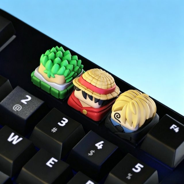 One Piece Sanji Cartoon 3D-Tastenkappe Anime-Tastatur-Dekoration in Multicolour - Bild 1