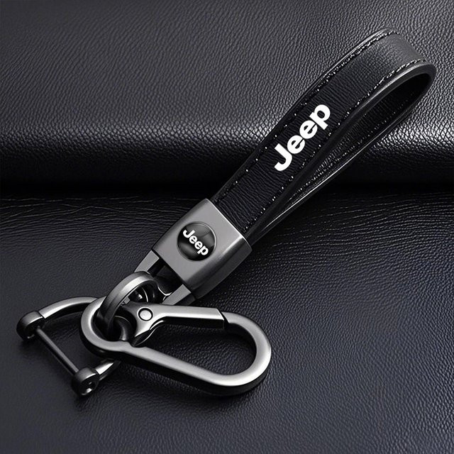 Jeep Schlüsselanhänger Leder, Retro, Unisex - Bild 1