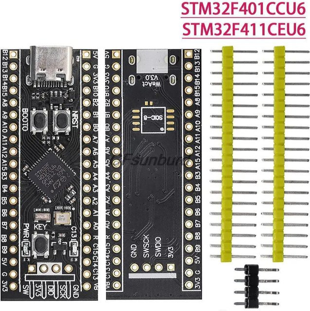 STM32F401 Entwicklungsboard V3.0 Lernboard in Schwarz mit 84 MHz, 96 KB RAM und 512 KB Flash - Bild 1