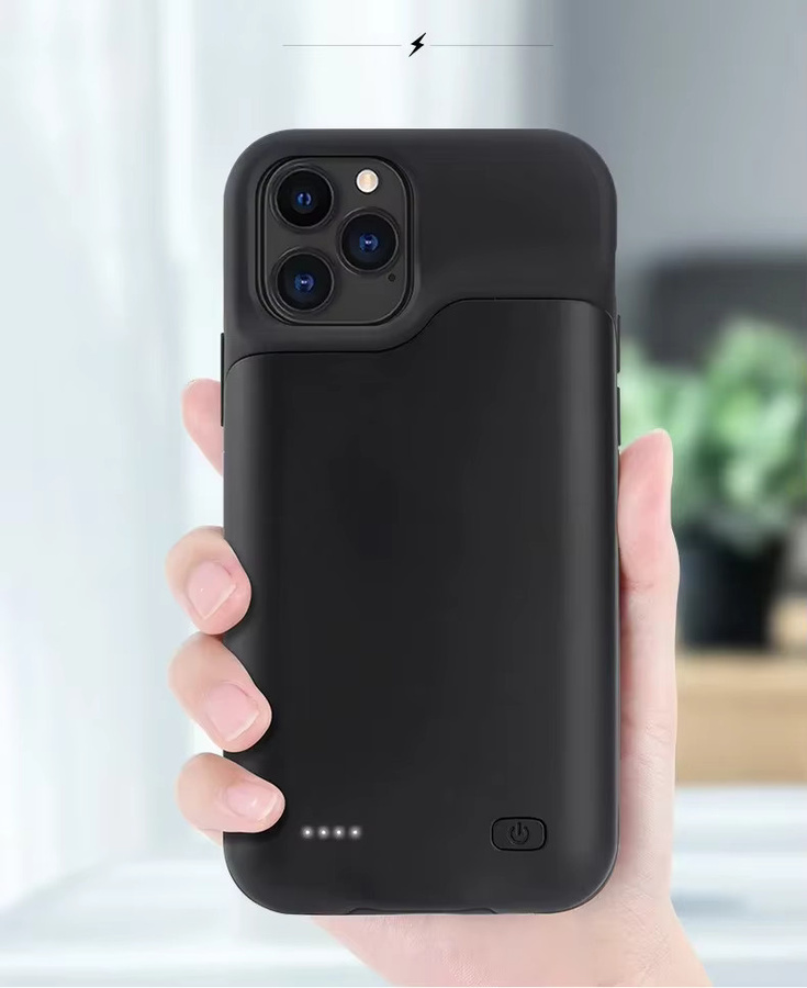 10000mAh Akku-Ladehülle für Apple iPhone 11 12 13 14 Pro Max sowie XR Xs Max 6 6S 7 8 Plus in Schwarz - Bild 5