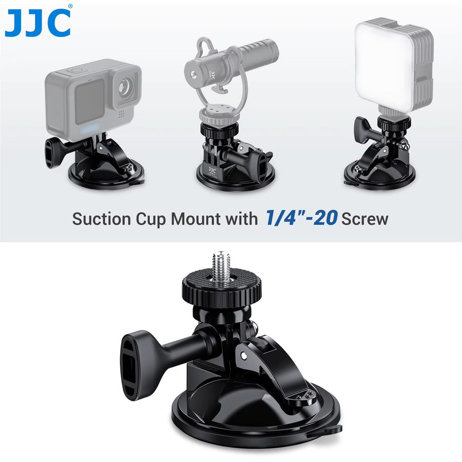 JJC Saugnapfhalterung in Schwarz als Kamerahalterung und Stativadapter für DJI Pocket, Osmo Action und GoPro Hero - Bild 3