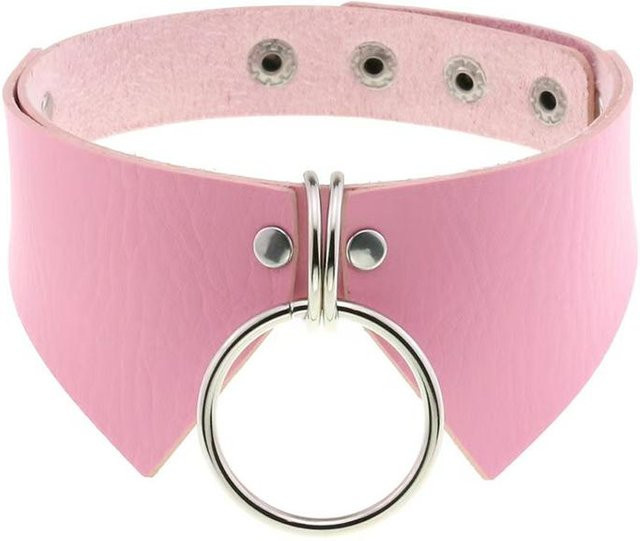 YIRAN Halskette, Kreis O Anhänger, Messing, pink, Damen - Bild 1