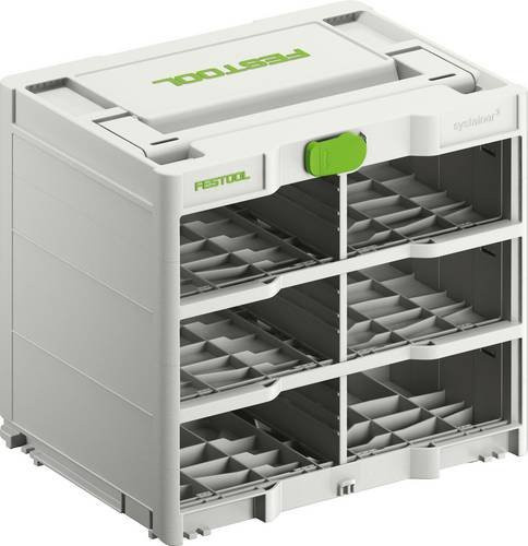 Festool Systainer³ Rack SYS3-RK/6 M 337 Transportkiste, grau, B/T/H: 39,6 x 29,6 x 33,0 cm - Bild 1