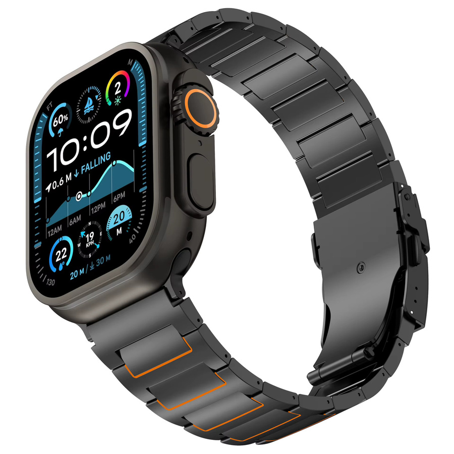 Uhrenarmband Titan, Edelstahl, Schwarz, Unisex - Bild 1