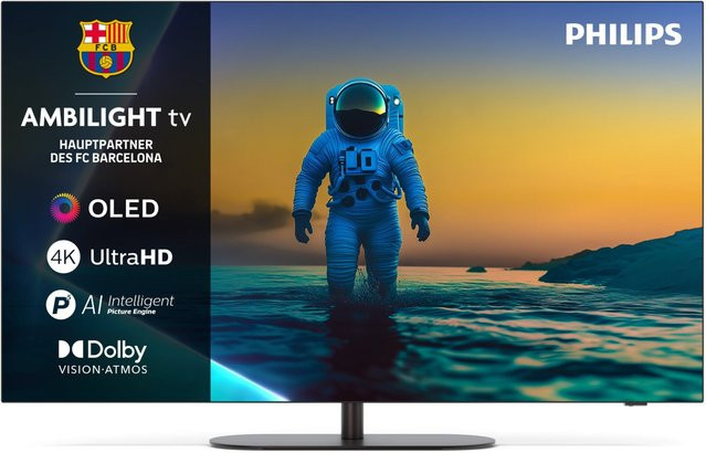 Philips 48OLED810 OLED Smart TV mit Ambilight, 4K Ultra HD, 120 Hz, Schwarz - Bild 1