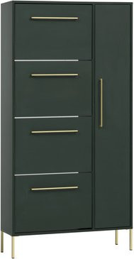 Schuhschrank Kent von SCHILDMEYER in Grün, B/T/H: 88,4 x 30,0 x 174,2 cm - Bild 1