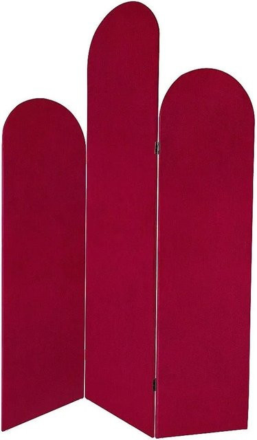 Paravent Carmida von Vente-unique in Bordeaux Rot aus Samt, Breite: 120 cm, Höhe: 180 cm - Bild 1