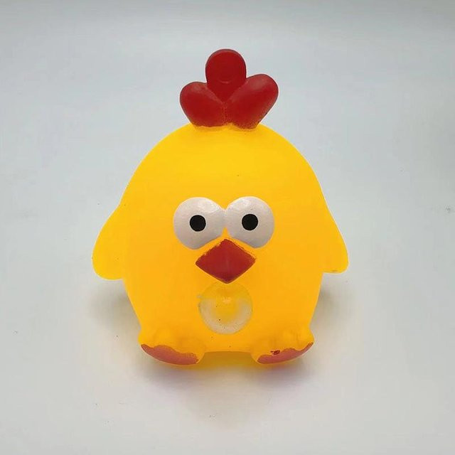 Topmix Hühnchen zum Quetschen und Blasen machen, Fidget Spielzeug, 1 Stück - Bild 1