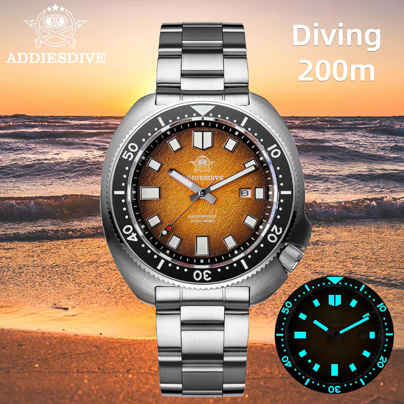 ADDIESDIVE Herrenuhr, Quarz, Edelstahl, Saphirglas, 20 ATM, Grau - Bild 3