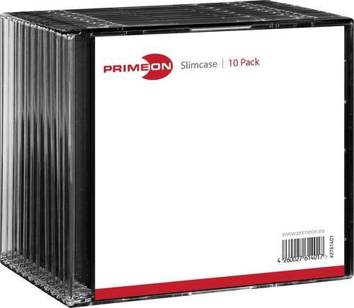 Primeon Slimcase CD DVD Blu-Ray Hüllen Schwarz 10er Pack - Bild 1