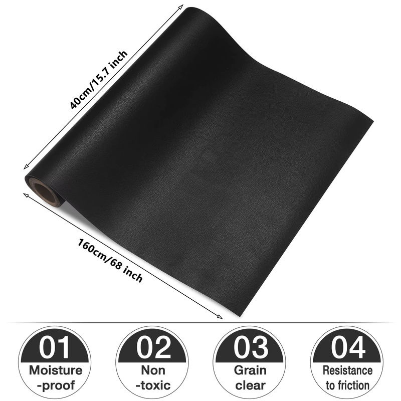 Selbstklebendes Leder Reparatur Patch Tape in Braun für Sofa, Autositz und Taschen, B/H: 160 x 4 cm - Bild 2